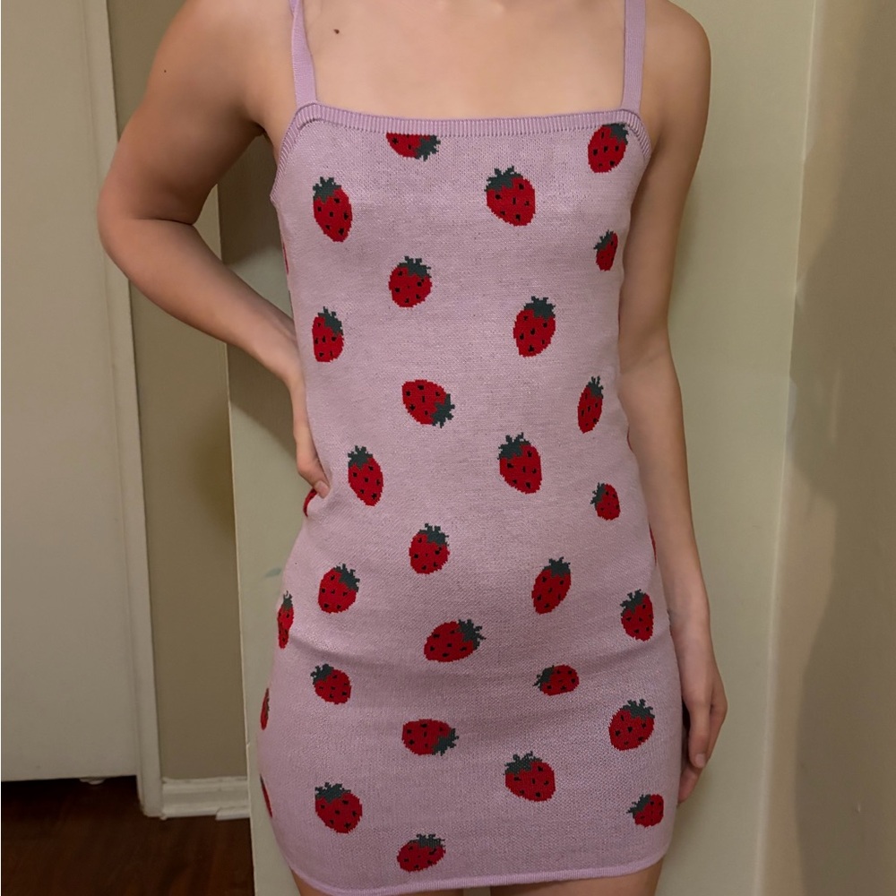 Forever 21 Pink and Red Knit short dress